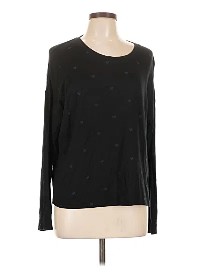 Pre-owned Splendid Long Sleeve T-shirt In Black