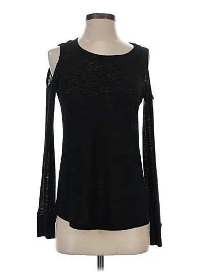 Pre-owned Splendid Long Sleeve T-shirt In Black