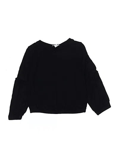 Pre-owned Splendid Kids' Long Sleeve T-shirt In Black