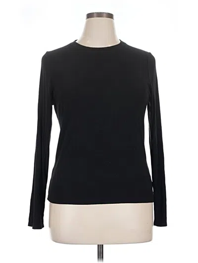 Pre-owned Splendid Long Sleeve T-shirt In Black