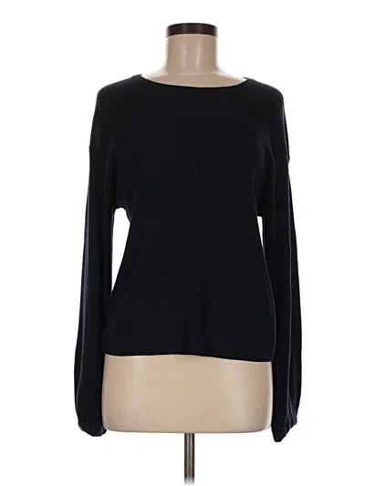 Pre-owned Splendid Long Sleeve T-shirt In Black