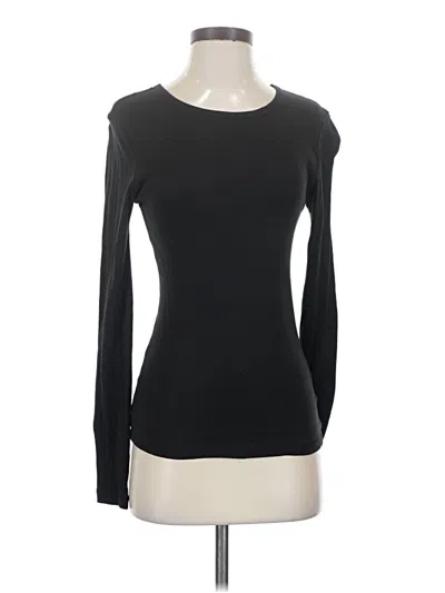 Pre-owned Splendid Long Sleeve T-shirt In Black
