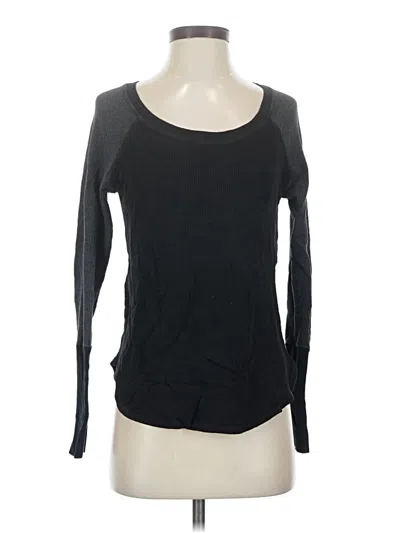 Pre-owned Splendid Long Sleeve T-shirt In Black
