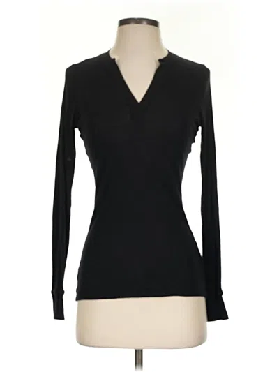 Pre-owned Splendid Long Sleeve T-shirt In Black