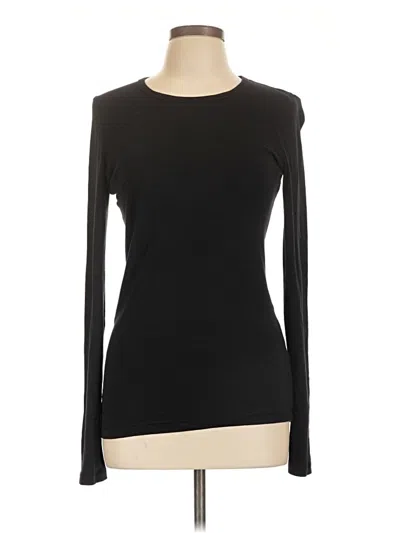 Pre-owned Splendid Long Sleeve T-shirt In Black