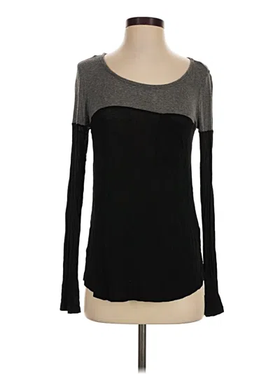 Pre-owned Splendid Long Sleeve T-shirt In Black