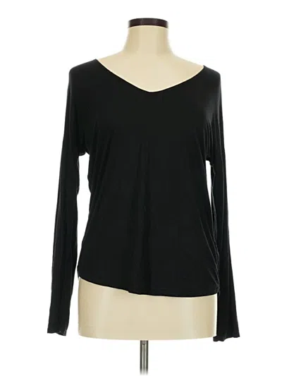 Pre-owned Splendid Long Sleeve T-shirt In Black