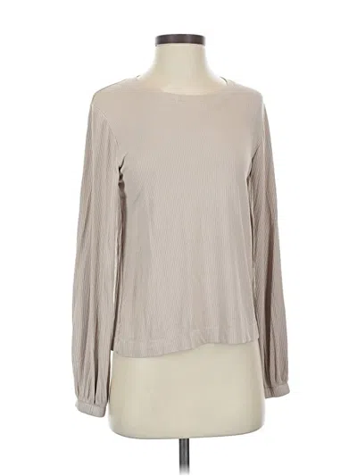 Pre-owned Splendid Long Sleeve T-shirt In Brown