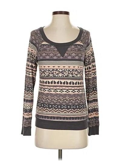 Pre-owned Splendid Long Sleeve T-shirt In Brown