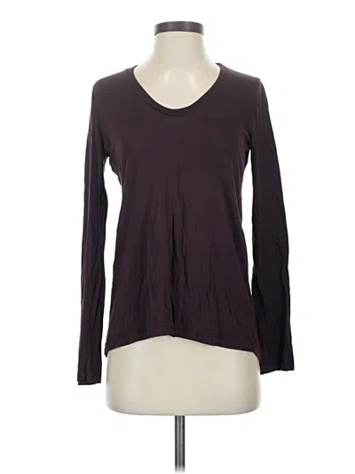 Pre-owned Splendid Long Sleeve T-shirt In Burgundy