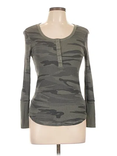 Pre-owned Splendid Long Sleeve T-shirt In Gray