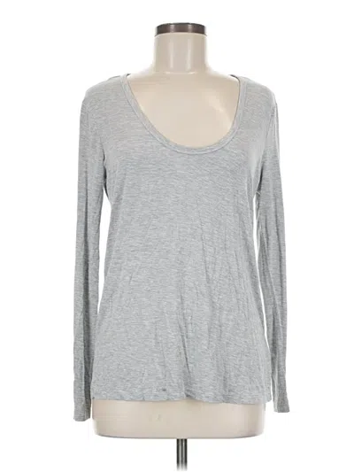 Pre-owned Splendid Long Sleeve T-shirt In Gray