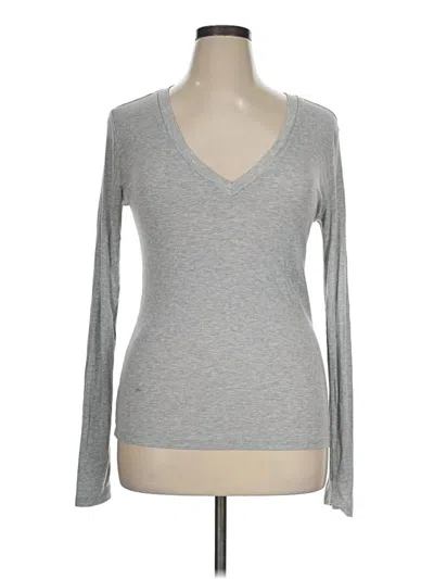 Pre-owned Splendid Long Sleeve T-shirt In Gray