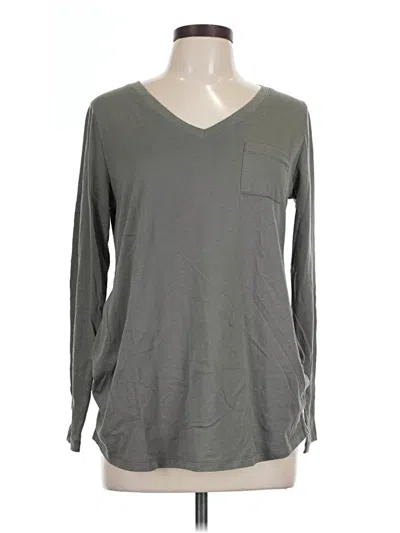 Pre-owned Splendid Long Sleeve T-shirt In Gray