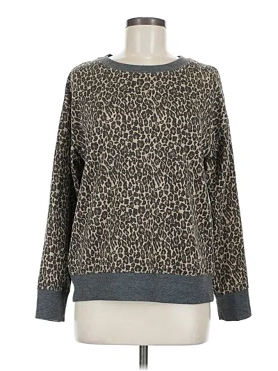 Pre-owned Splendid Long Sleeve T-shirt In Gray