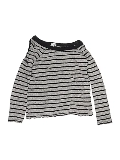 Pre-owned Splendid Kids' Long Sleeve T-shirt In Gray