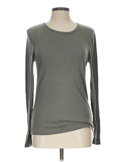 Pre-owned Splendid Long Sleeve T-shirt In Gray