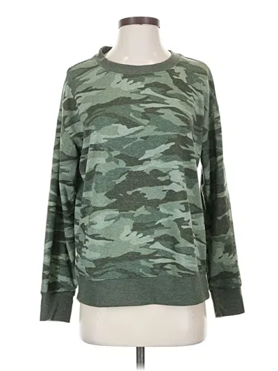 Pre-owned Splendid Long Sleeve T-shirt In Green