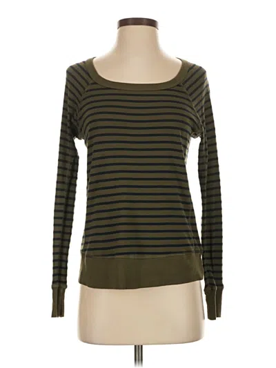 Pre-owned Splendid Long Sleeve T-shirt In Green