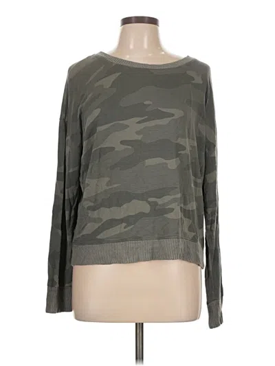 Pre-owned Splendid Long Sleeve T-shirt In Green