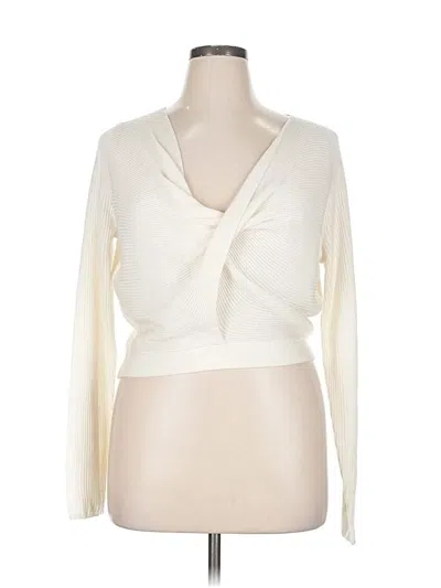 Pre-owned Splendid Long Sleeve T-shirt In Ivory