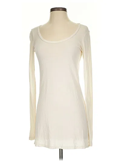 Pre-owned Splendid Long Sleeve T-shirt In Ivory