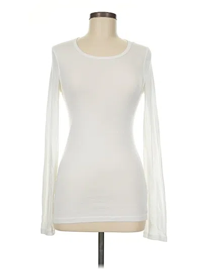 Pre-owned Splendid Long Sleeve T-shirt In Ivory