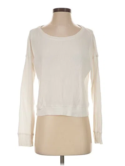 Pre-owned Splendid Long Sleeve T-shirt In Ivory