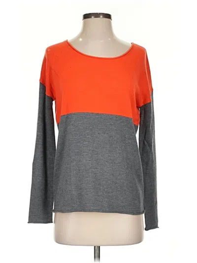 Pre-owned Splendid Long Sleeve T-shirt In Orange