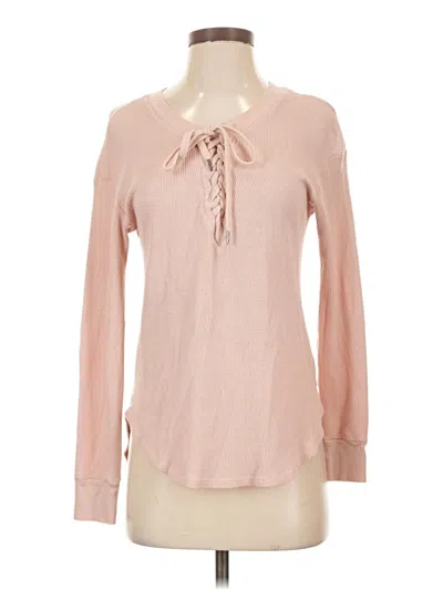 Pre-owned Splendid Long Sleeve T-shirt In Pink
