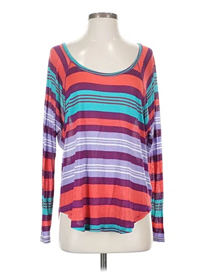 Pre-owned Splendid Long Sleeve T-shirt In Purple