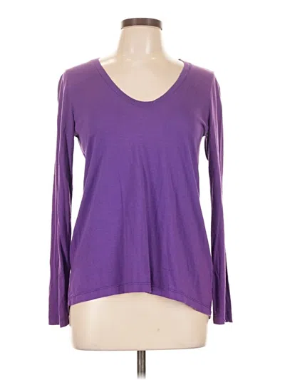 Pre-owned Splendid Long Sleeve T-shirt In Purple