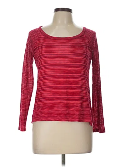 Pre-owned Splendid Long Sleeve T-shirt In Red