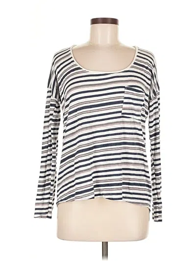 Pre-owned Splendid Long Sleeve T-shirt In Silver