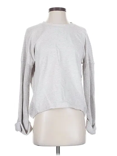 Pre-owned Splendid Long Sleeve T-shirt In Silver