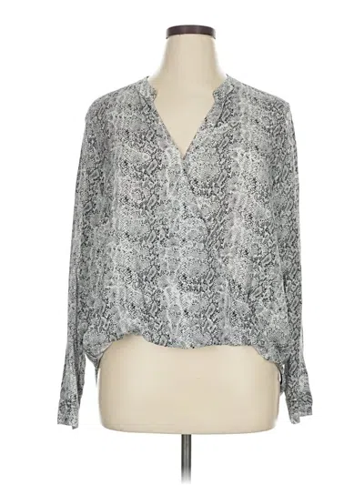 Pre-owned Splendid Long Sleeve T-shirt In Silver