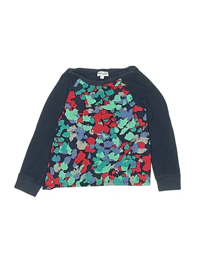 Pre-owned Splendid Kids' Long Sleeve T-shirt In Teal