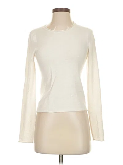 Pre-owned Splendid Long Sleeve T-shirt In White