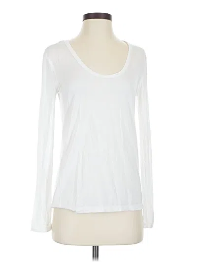 Pre-owned Splendid Long Sleeve T-shirt In White