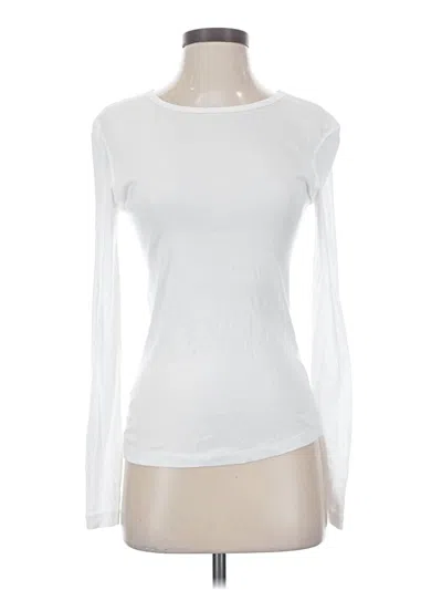Pre-owned Splendid Long Sleeve T-shirt In White