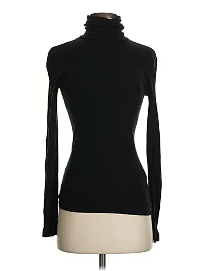 Pre-owned Splendid Long Sleeve Turtleneck In Black