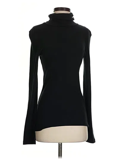 Pre-owned Splendid Long Sleeve Turtleneck In Black