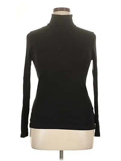 Pre-owned Splendid Long Sleeve Turtleneck In Black