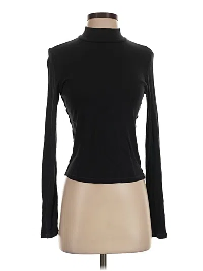 Pre-owned Splendid Long Sleeve Turtleneck In Black