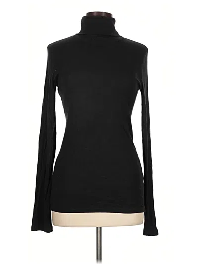 Pre-owned Splendid Long Sleeve Turtleneck In Black