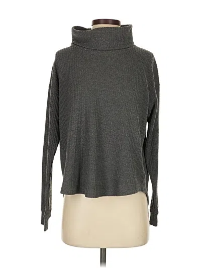 Pre-owned Splendid Long Sleeve Turtleneck In Gray