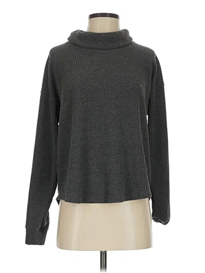 Pre-owned Splendid Long Sleeve Turtleneck In Gray