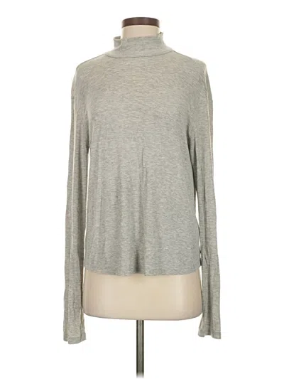 Pre-owned Splendid Long Sleeve Turtleneck In Gray