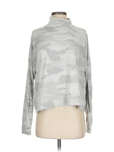 Pre-owned Splendid Long Sleeve Turtleneck In Silver