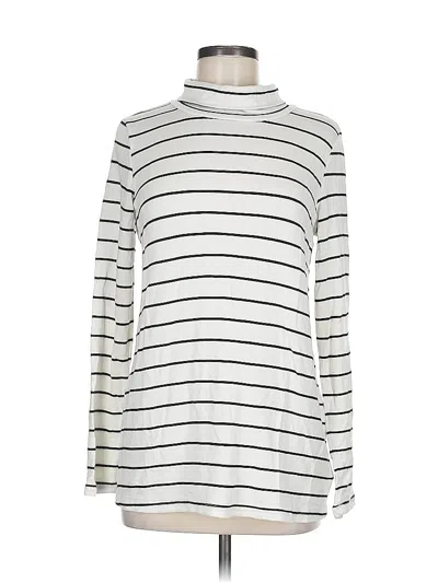 Pre-owned Splendid Long Sleeve Turtleneck In White